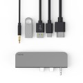 WIWU Alpha M X Pro 5 In 1 USB 3.0 x2 + HDMI + 3.5mm Audio Jack + Type-C / USB-C Multi-function HUB D