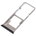 For Vivo Y53 2 x SIM Card Tray + Micro SD Card Tray (Black)