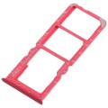 For OPPO A5 / A3s 2 x SIM Card Tray + Micro SD Card Tray (Red)