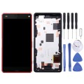 OEM LCD Screen for Sony Xperia Z3 Mini Compact Digitizer Full Assembly with Frame(Red)