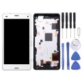 OEM LCD Screen for Sony Xperia Z3 Mini Compact Digitizer Full Assembly with Frame(White)