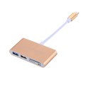 5 in 1 Micro SD + SD + USB 3.0 + USB 2.0 + Micro USB Port to USB-C / Type-C OTG COMBO Adapter Card R