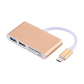 5 in 1 Micro SD + SD + USB 3.0 + USB 2.0 + Micro USB Port to USB-C / Type-C OTG COMBO Adapter Card R