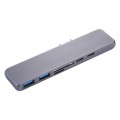Multi-function Aluminium Alloy Dual USB-C / Type-C HUB Adapter with HDMI Female & 2 x USB 3.0 Ports