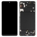 Original Super AMOLED LCD Screen for Galaxy A71 Digitizer Full Assembly with Frame (Black)