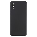For Samsung Galaxy A02 Battery Back Cover with Camera Lens Cover (Black)