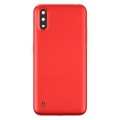 For Samsung Galaxy A01 SM-015F Battery Back Cover With Camera Lens (Red)