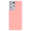 For Samsung Galaxy S21 Ultra 5G Battery Back Cover with Camera Lens Cover (Pink)