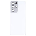 For Samsung Galaxy S21 Ultra 5G Battery Back Cover with Camera Lens Cover (White)