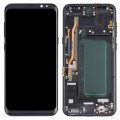 OLED LCD Screen for Samsung Galaxy S8+ SM-G955 Digitizer Full Assembly with Frame (Black)