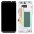 OLED LCD Screen for Samsung Galaxy S8+ SM-G955 Digitizer Full Assembly with Frame (Silver)
