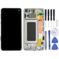 Original Super AMOLED LCD Screen Digitizer Full Assembly with Frame for Samsung Galaxy S10e (Silver)