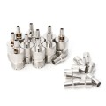 10 Sets UHF Female Jack Crimped RF Connector Coaxial Adapter for 5mm RG58 RG142 / 3D-FBCable