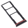 For infinix Hot 8 Lite X650 SIM Card Tray + SIM Card Tray + Micro SD Card Tray (Black)