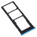 For infinix S5 X652 SIM Card Tray + SIM Card Tray + Micro SD Card Tray (Blue)