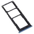 For Infinix Hot 9 X655C X655 X655D SIM Card Tray + SIM Card Tray + Micro SD Card Tray (Blue)
