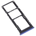 For Tecno Spark 5 Pro KD7 SIM Card Tray + SIM Card Tray + Micro SD Card Tray (Blue)