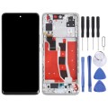 Original OLED LCD Screen for Honor V40 Lite Digitizer Full Assembly with Frame(Silver)