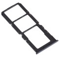 For OPPO A74 4G / F19 / F19s CPH2219  SIM Card Tray + SIM Card Tray + Micro SD Card Tray(Black)