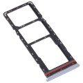 For Infinix Hot 10 X682B X682C SIM Card Tray + SIM Card Tray + Micro SD Card Tray (Silver)