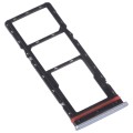 For Infinix Hot 10 X682B X682C SIM Card Tray + SIM Card Tray + Micro SD Card Tray (Silver)