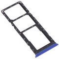 For Tecno Pouvoir 3 Plus LB8 LB8a SIM Card Tray + SIM Card Tray + Micro SD Card Tray (Blue)