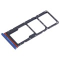 For Tecno Pop 5 Pro SIM Card Tray + SIM Card Tray + Micro SD Card Tray (Blue)