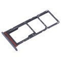 For Tecno Pop 7 BF6 SIM Card Tray + SIM Card Tray + Micro SD Card Tray (Black)