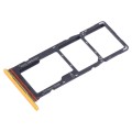 For Tecno Pop 7 BF6 SIM Card Tray + SIM Card Tray + Micro SD Card Tray (Orange)