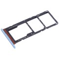 For Tecno Pop 7 BF6 SIM Card Tray + SIM Card Tray + Micro SD Card Tray (Blue)