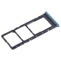 For Infinix Hot 12 X6817 SIM Card Tray + SIM Card Tray + Micro SD Card Tray (Blue)