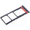 For Infinix Smart 7 X6515 SIM Card Tray + SIM Card Tray + Micro SD Card Tray (Black)