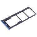 For Tecno Spark 10 SIM Card Tray + SIM Card Tray + Micro SD Card Tray (Blue)