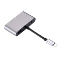5 in 1 Type-C To HDMI + VGA + USB 3.0 + Audio Port + PD Port HUB Adapter(Grey)