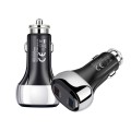 YSY-312 2 in 1 18W Portable QC3.0 Dual USB Car Charger + 1m 3A USB to USB-C / Type-C Data Cable Set(