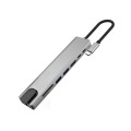 Aluminum Alloy 8 in 1 Multi HD USB 3.0 USB-C Hub Adapter Charging SD PD and TF RJ45 Card Reader Adap