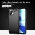 For Xiaomi Mi 11 Lite MOFI Gentleness Series Brushed Texture Carbon Fiber Soft TPU Case(Blue)