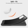 For Xiaomi Mi 11 Lite MOFI Gentleness Series Brushed Texture Carbon Fiber Soft TPU Case(Blue)