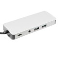 WS-06 9 in 1 Type-C to RJ45 + VGA + PD + HDMI + SD + TF + Audio 3.5mm+ 2 x USB3.0 HUB Adapter