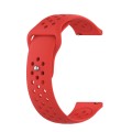 For Samsung Galaxy S3 / Galaxy Watch 46mm Vent Hole Silicone Watch Band(Red)