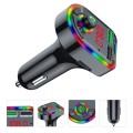 F6 Car FM Transmitter Colorful Breathing Atmosphere Lamp  MP3 Player Charger