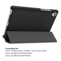 For Lenovo Tab M8 1/2/3 ENKAY Custer Texture Horizontal Flip PU+PC Leather Case with Three-folding H