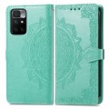 For Xiaomi Redmi 10 Mandala Embossing Pattern Horizontal Flip Leather Case with Holder & Card Slots