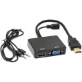 Multi-screen Display One-to-two HDMI to VGA Converter