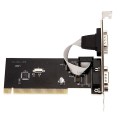 RS232 Serial Port TX382B 2 Port Pci to 9 Pin Com Riser Card Adapter with Tracking Number