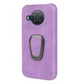 For Nokia X10 / X20 Ring Holder PU Phone Case(Purple)