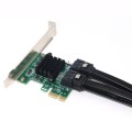 PCI Express 4 Port PCI-E X1/X4/X8/X16 Converter PCIE to SATA Expansion Adapter