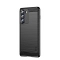 For Motorola Moto G200 5G / Edge S30 MOFI Gentleness Brushed Carbon Fiber Soft TPU Case(Black)