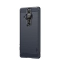 For Sony Xperia Pro-I MOFI Gentleness Brushed Carbon Fiber Soft TPU Case(Blue)