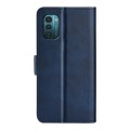 For Nokia G11/G21 Dual-side Magnetic Buckle Leather Phone Case(Dark Blue)